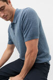 Short Sleeve Merino Knit Polo  Storm Blue  hi-res
