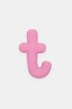 Pink Boucle Initial Cushion  T  hi-res