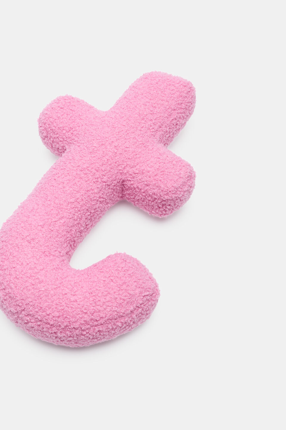 Pink Boucle Initial Cushion  T