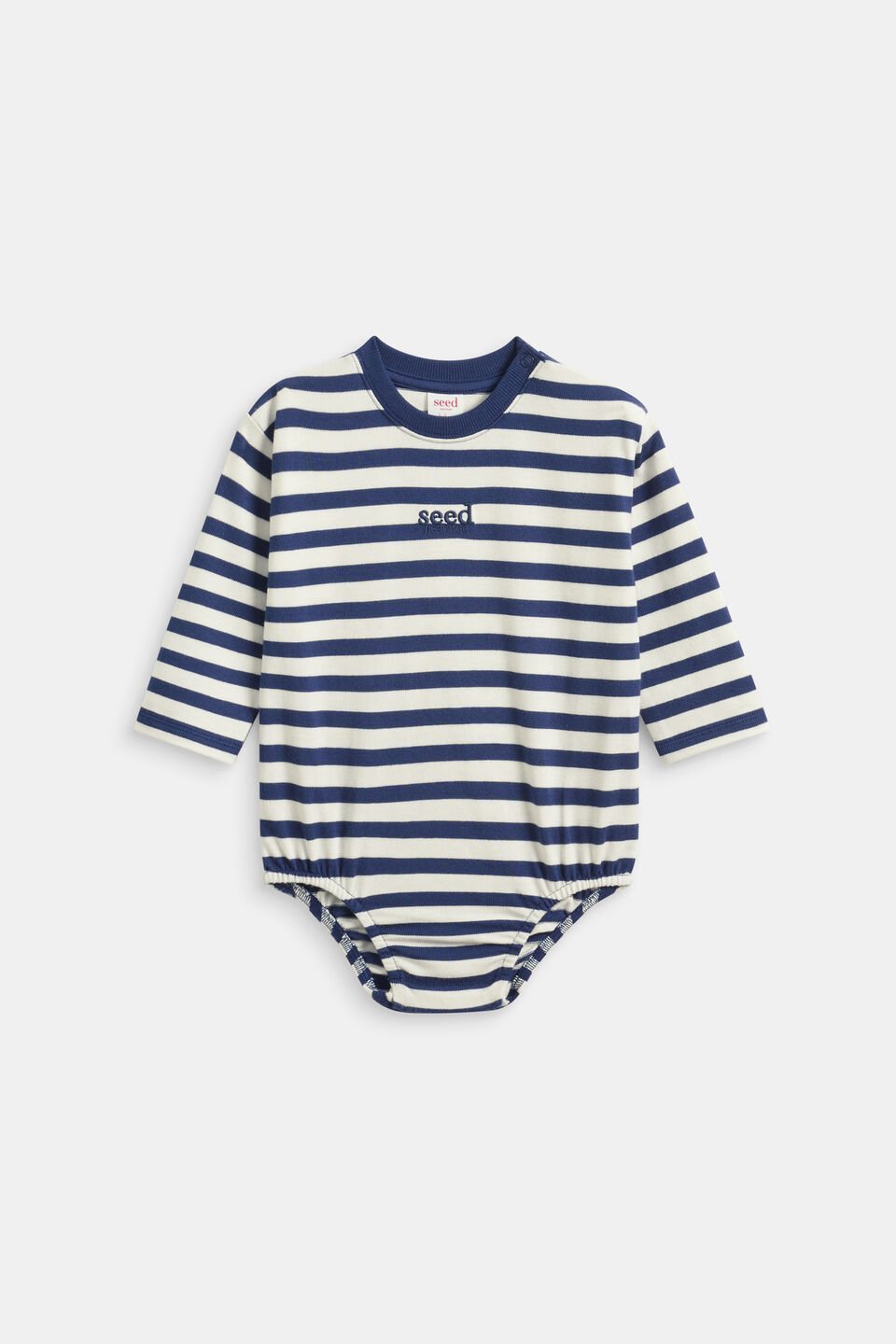 Core Stripe Rugby Bodysuit  French Navy