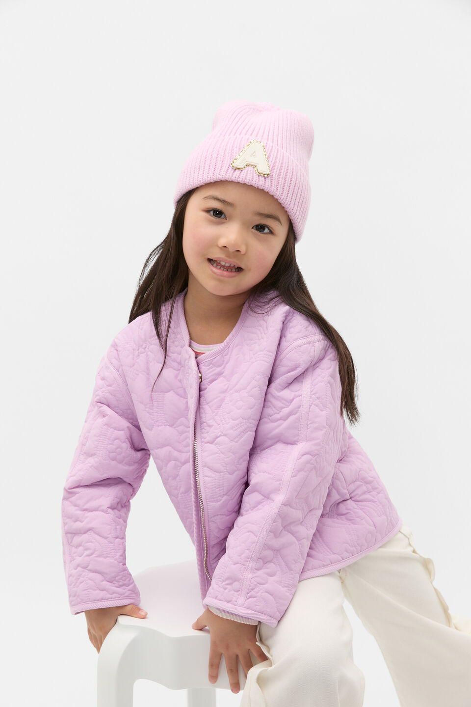 Glitter Initial Beanie  I