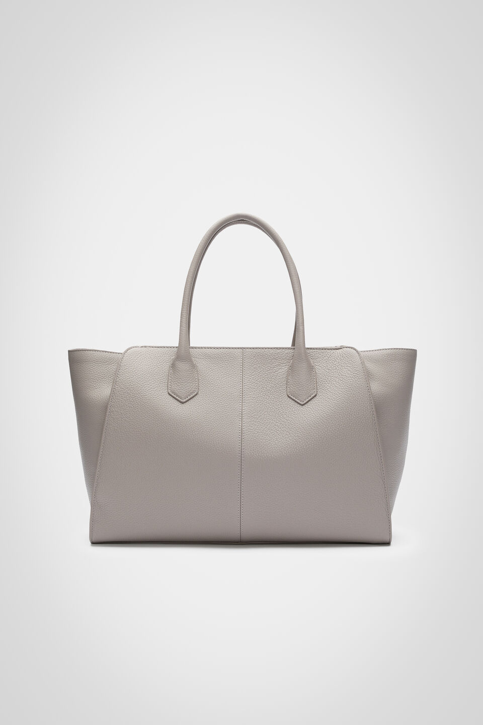 Softly Structured Leather Tote  Slate