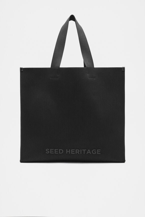 Large Knit Tote  Black  hi-res