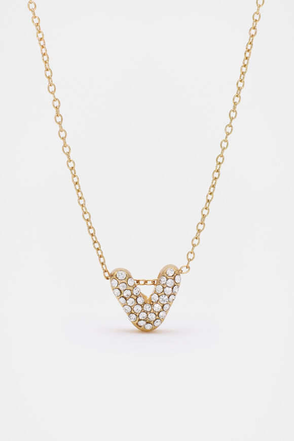 Initial Jewel Bubble Necklace  V  hi-res