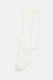 Baby Heart Jacquard Tights  Vanilla  hi-res