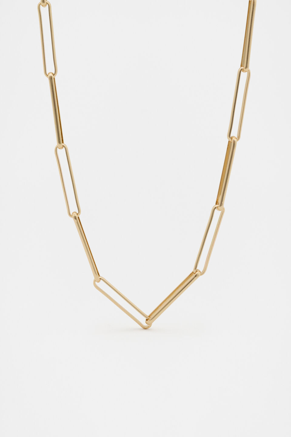 Long Link Necklace  Gold