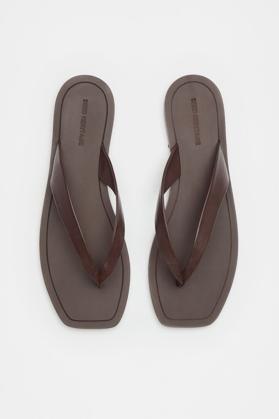 Kenna Leather Flip Flop  Chocolate