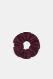 Linen Scrunchie  Plum Red  hi-res