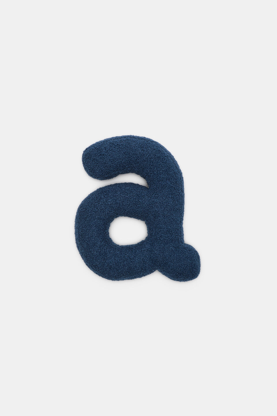 Blue Boucle Initial Cushion  A