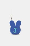 Bunny Silicone Initial Keyring  J  hi-res