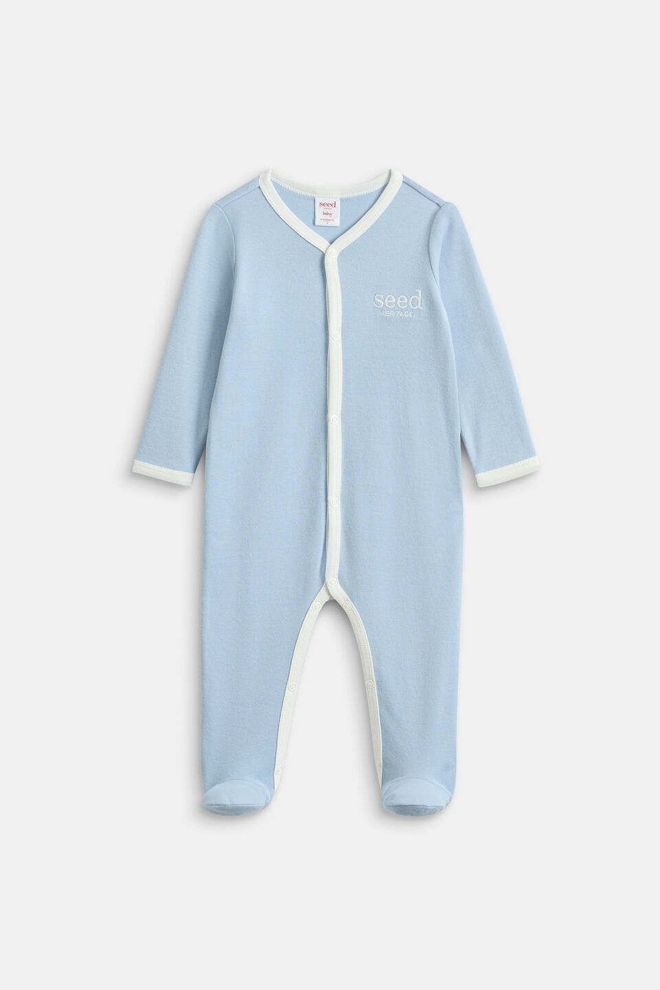 Logo Snap Jumpsuit  Powder Blue