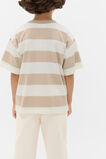 Stripe Multi Logo Tee  Milk Tea  hi-res
