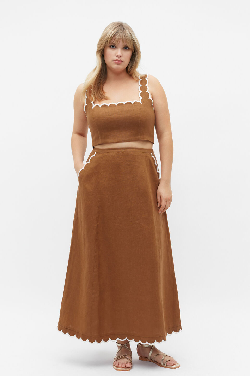 Scallop Bralette  Cinnamon Spice