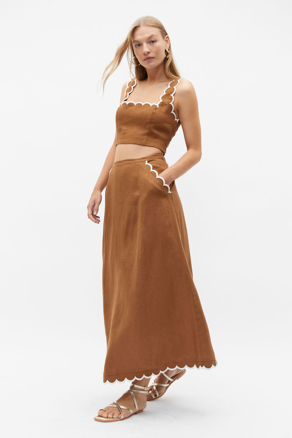 Scallop Bralette  Cinnamon Spice