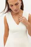 Wool Crepe V Neck Top  Cloud Cream  hi-res