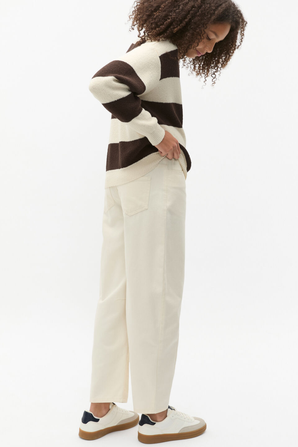 Stripe Knit Sweater  Dark Espresso