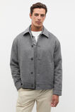 Double Face Wool Blend Overshirt  Vintage Grey Marle  hi-res