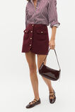 Wool Blend Button Mini  Plum Red  hi-res