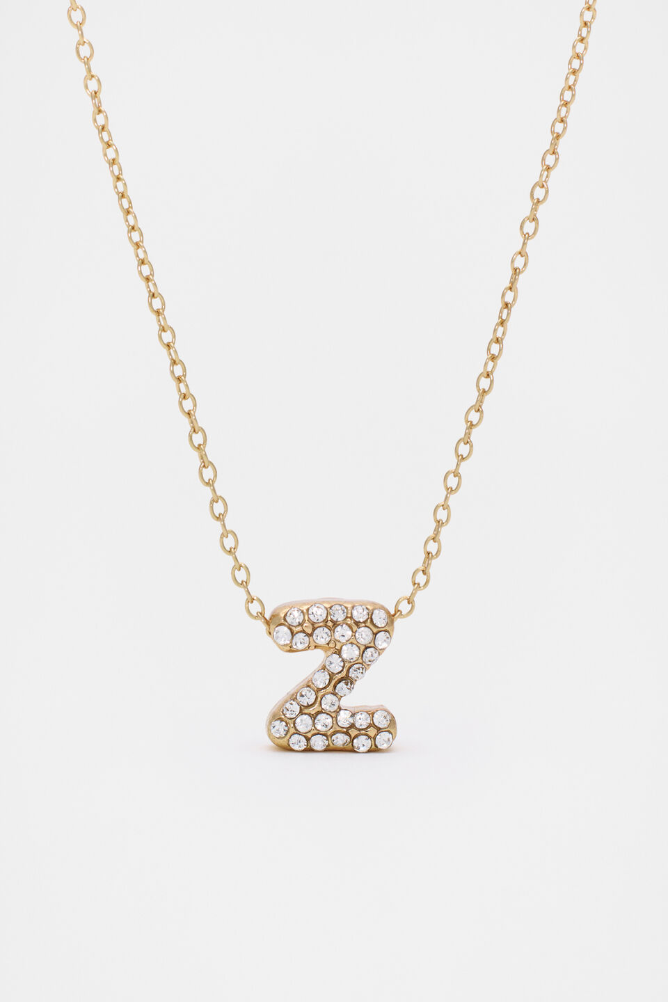 Initial Jewel Bubble Necklace  Z