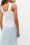 Scallop Knit Top  Whisper White  hi-res