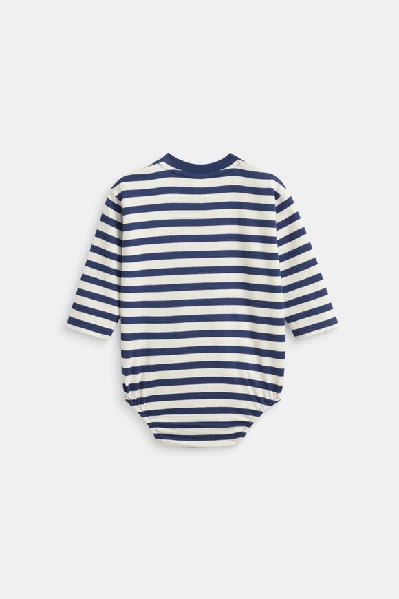 Core Stripe Rugby Bodysuit  French Navy  hi-res