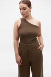 One Shoulder Tank  Dark Praline  hi-res