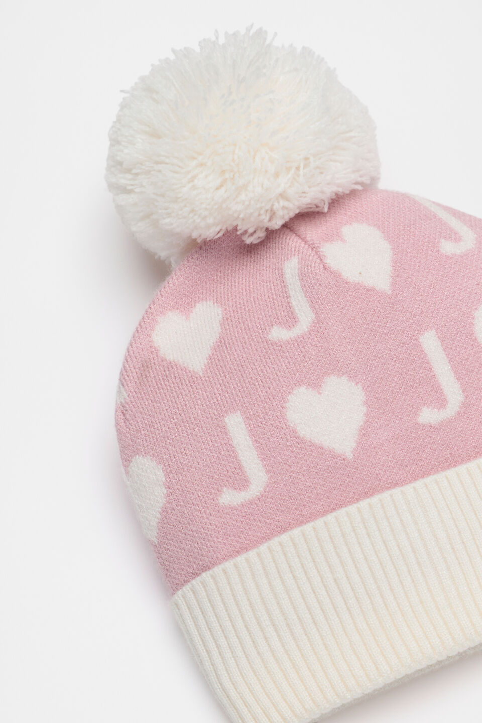 Heart Initial Beanie  J