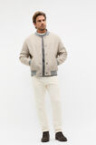 Wool Blend Bomber Jacket  Cashew Marle  hi-res