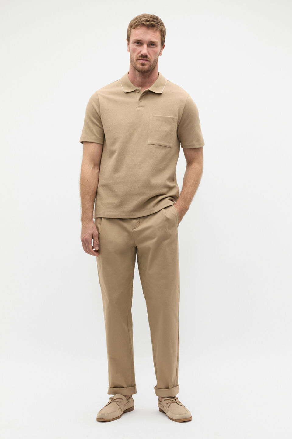 Pocket Polo Shirt  Biscotti