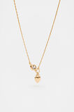 Stone Drop Initial Necklace  Heart  hi-res