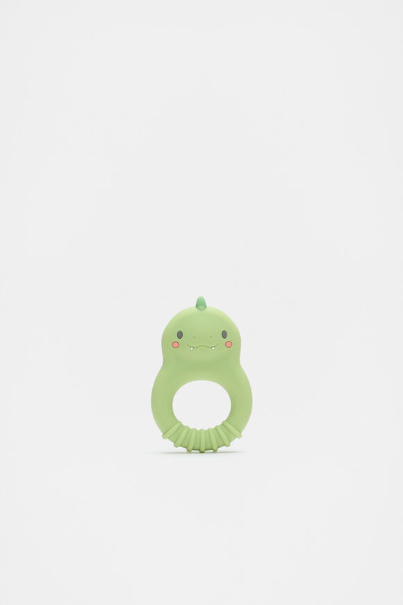 Dino Silicone Teether  Green  hi-res