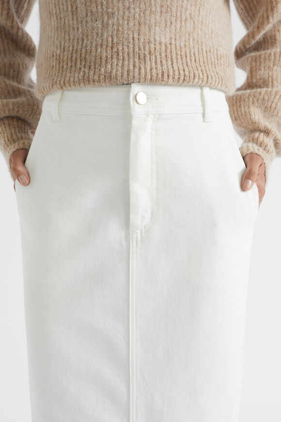 Denim Maxi Skirt  Cloud Cream  hi-res