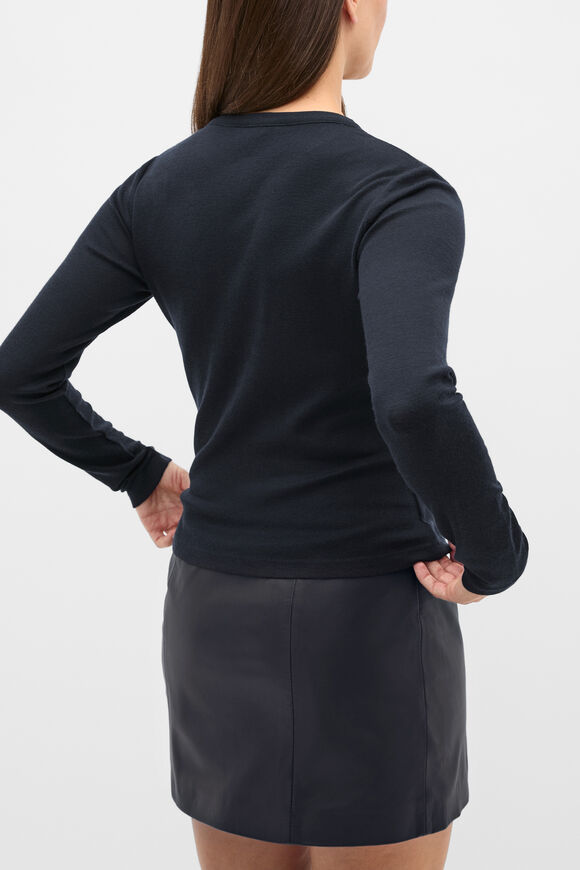 Australian Merino Cardigan  Twilight Blue  hi-res