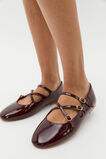 Cameron Triple Strap Ballet Flat  Dark Plum Patent  hi-res