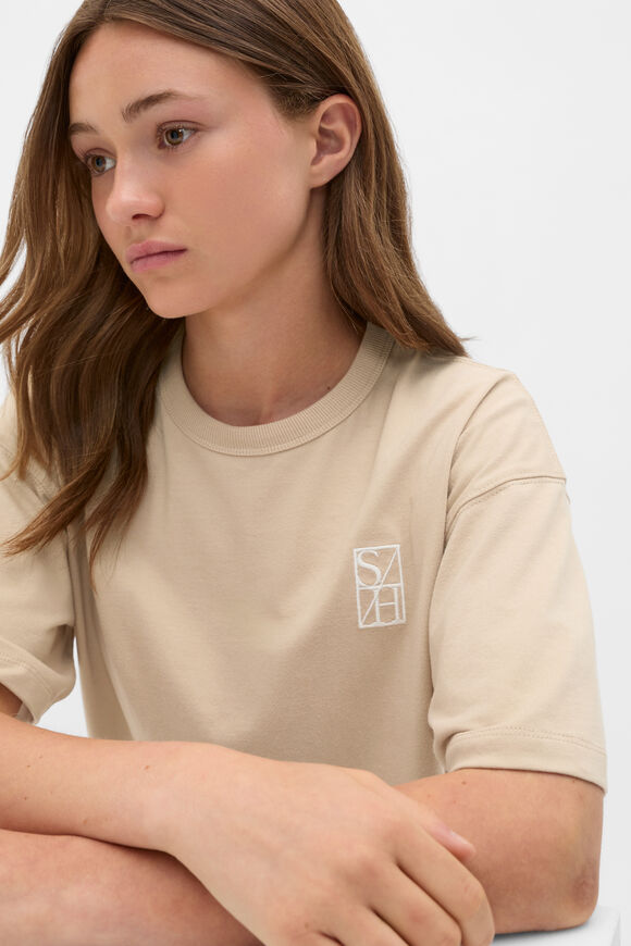 Oversized Logo Tee  Sandstone  hi-res