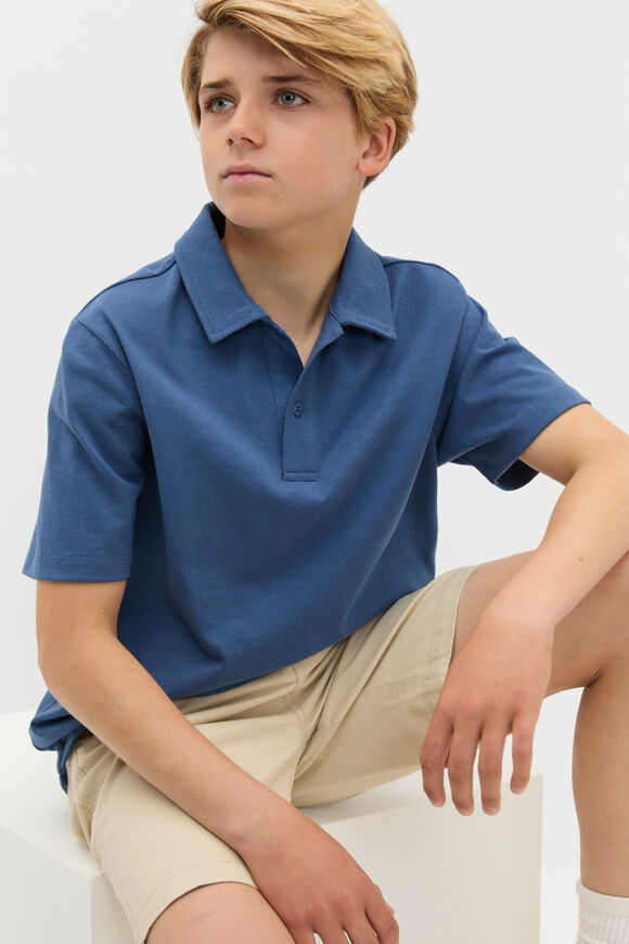 Tee Polo  Washed Navy  hi-res