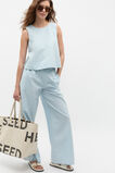 Chambray Boat Neck Shell Top  Chambray  hi-res