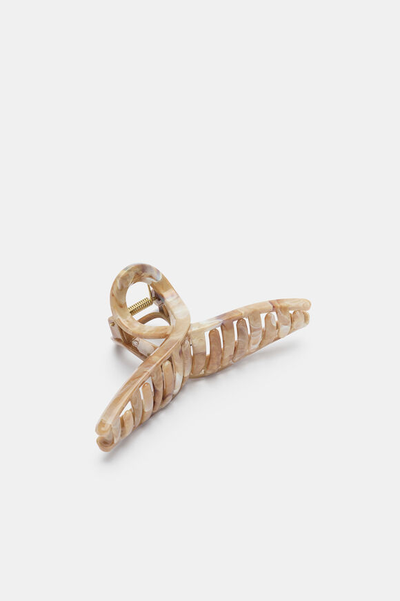 Curve Hair Claw  Latte  hi-res