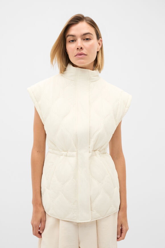Quilted Vest  Coconut Cream  hi-res
