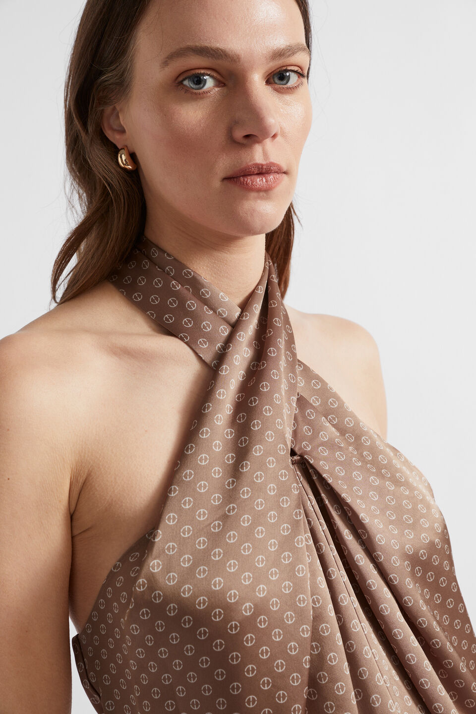 Scarf Print Halter Top  Scarf Print