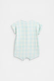 Gingham Romper  Glacier Blue  hi-res