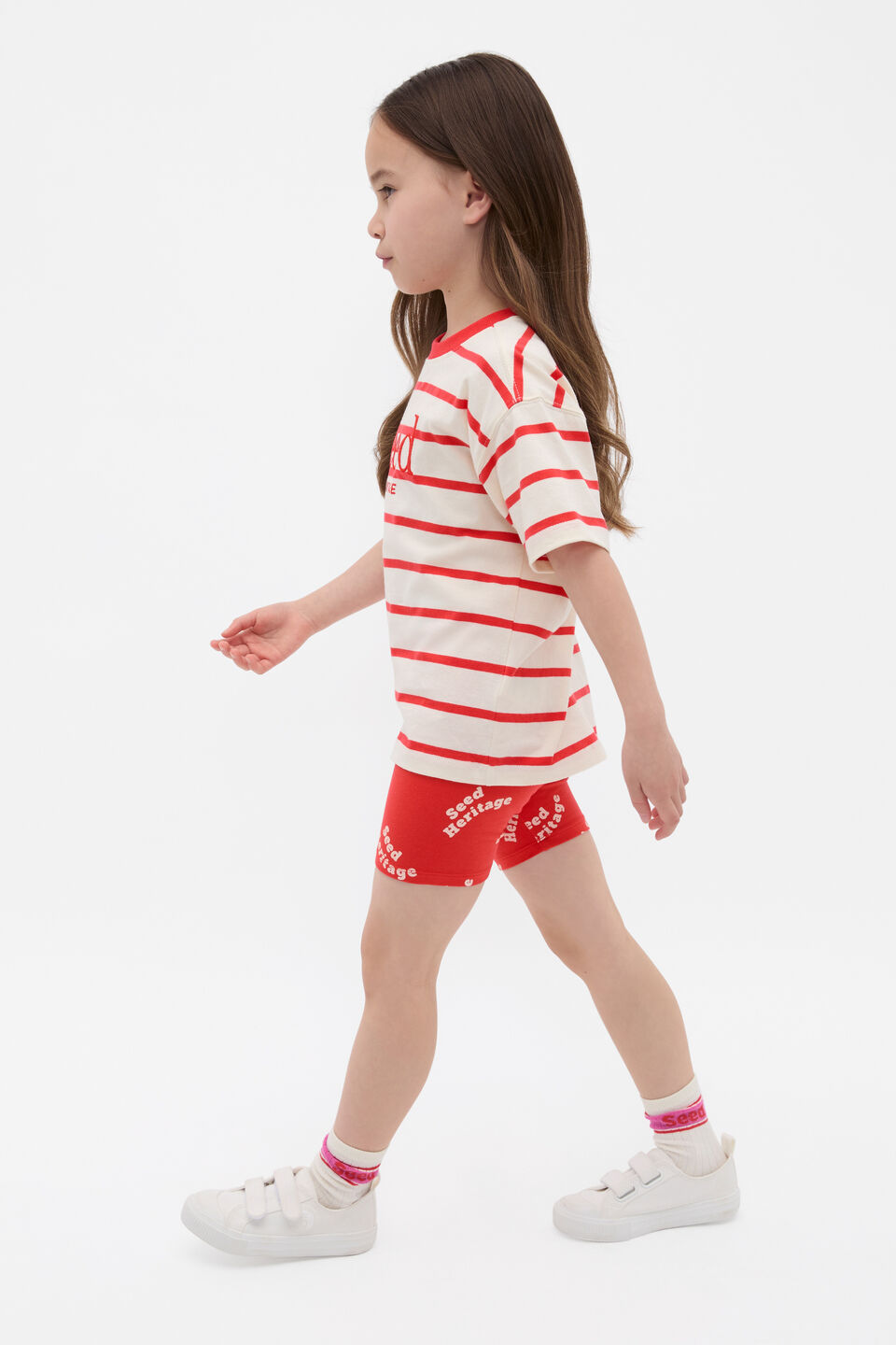 Retro Logo Bike Short  Strawberry Red