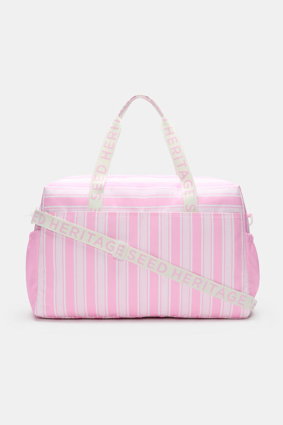 Stripe Weekender Bag  Pink Multi  hi-res