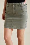 Paperbag Denim Mini Skirt    hi-res