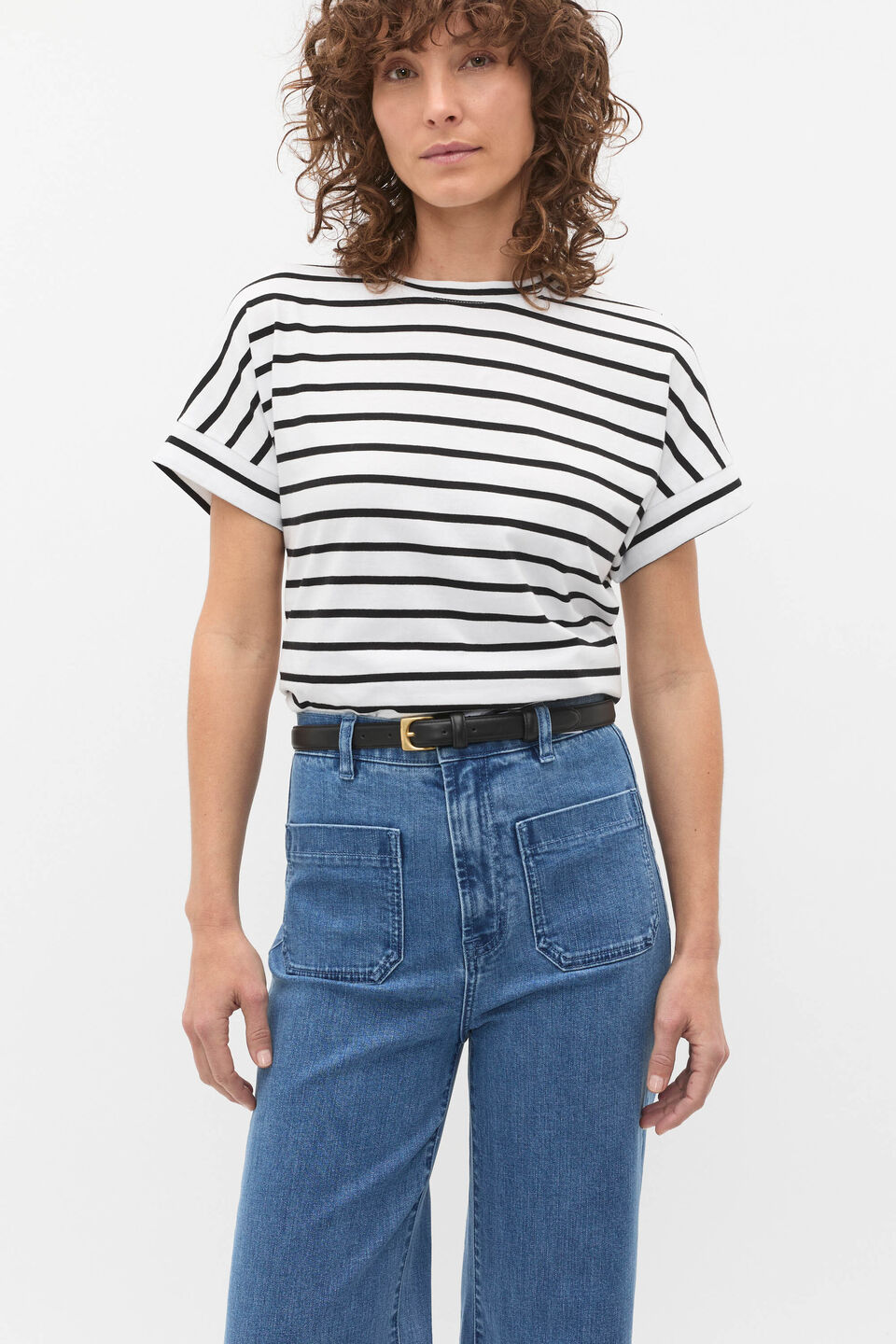 Core Longline Tee  Mono Stripe