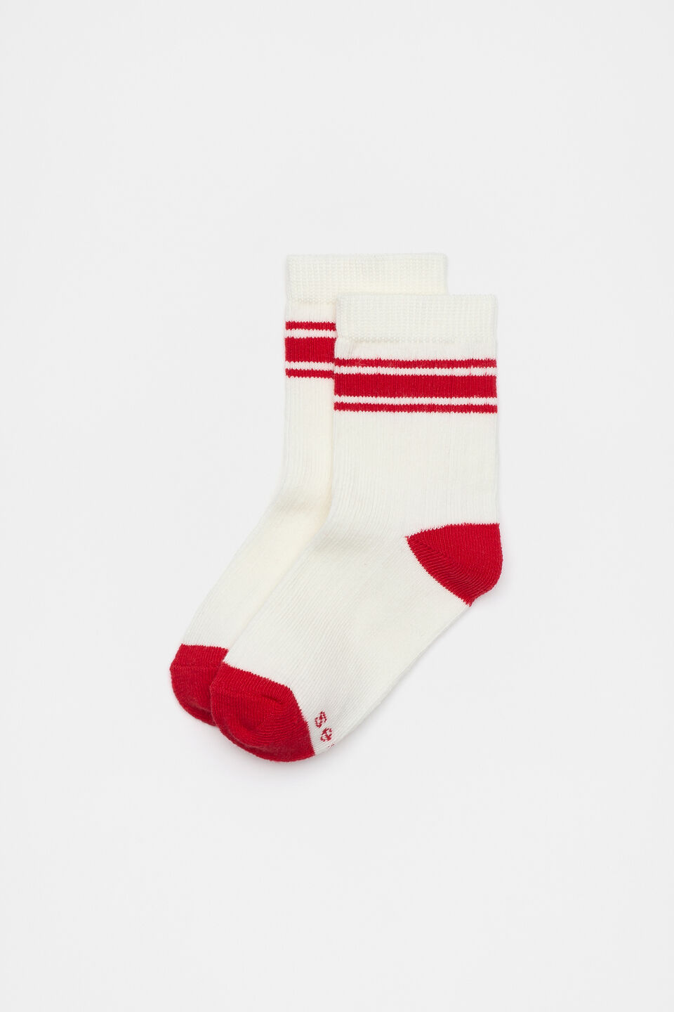 Stripe Rib Sock  Chilli Red