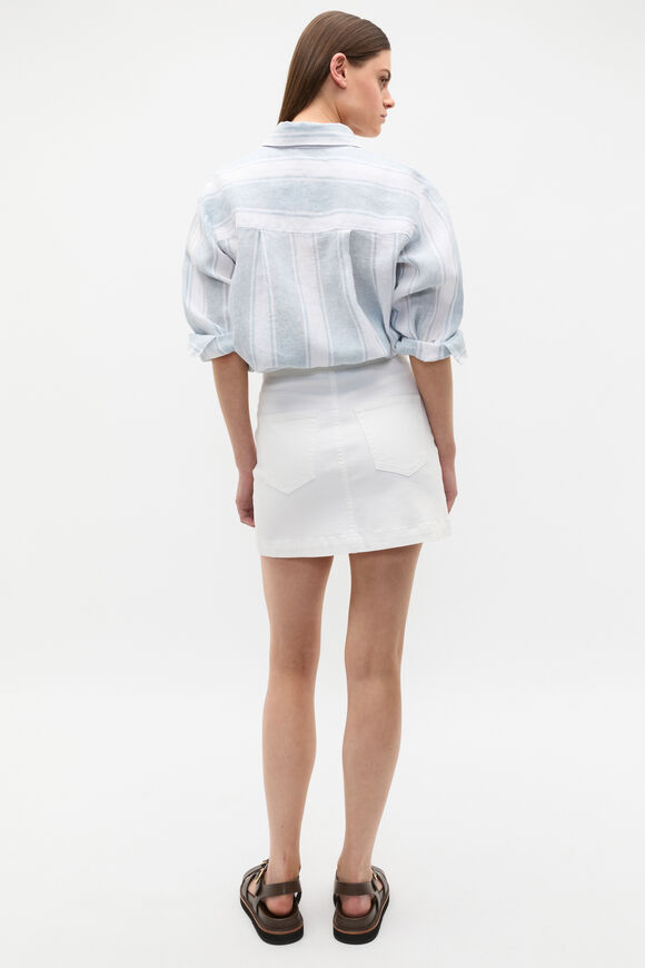 Core Denim Mini Skirt  White  hi-res