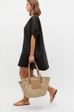 Boat Neck Poncho  Black  hi-res
