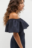Off Shoulder Ruffle Top  Twilight Blue  hi-res