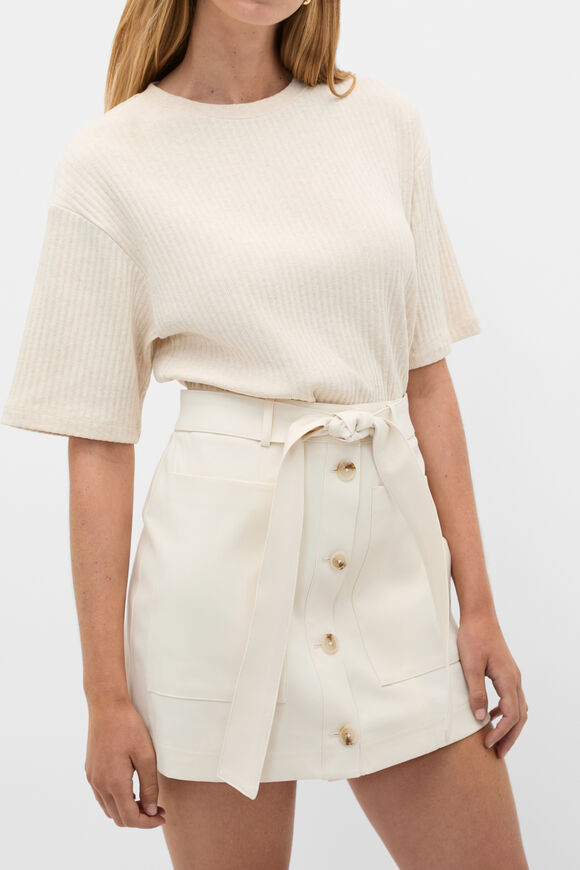 Belted Pocket Mini Skirt  Coconut Cream  hi-res